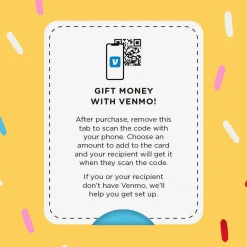 Treat Yourself Ice-Cream Cone and Confetti Venmo Birthday Card