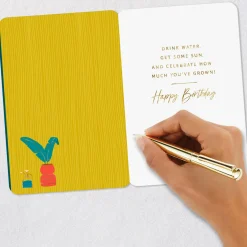 Treat Yourself Like a Plant Funny Birthday Card