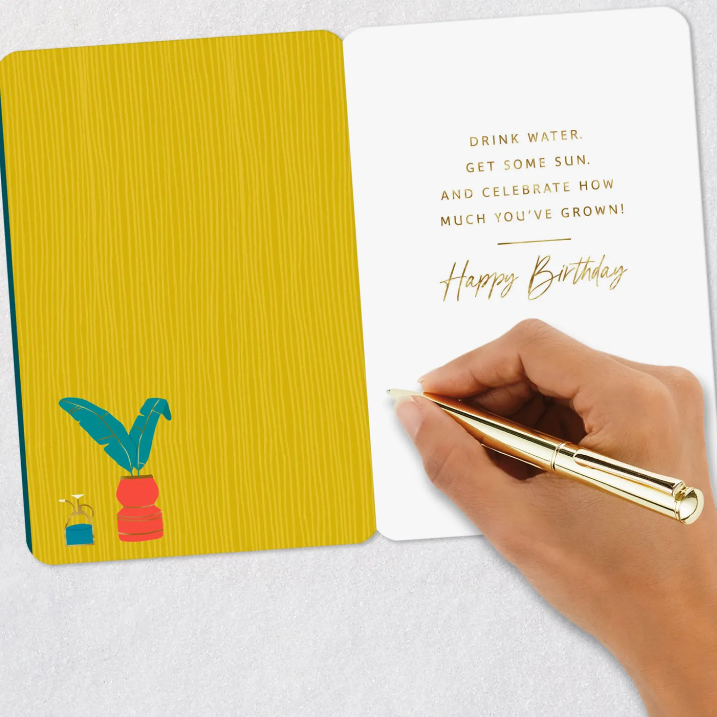 Treat Yourself Like a Plant Funny Birthday Card