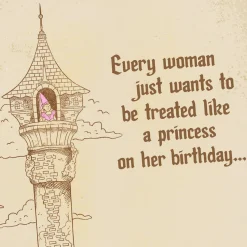 Treated Like a Princess Funny Birthday Card for Her