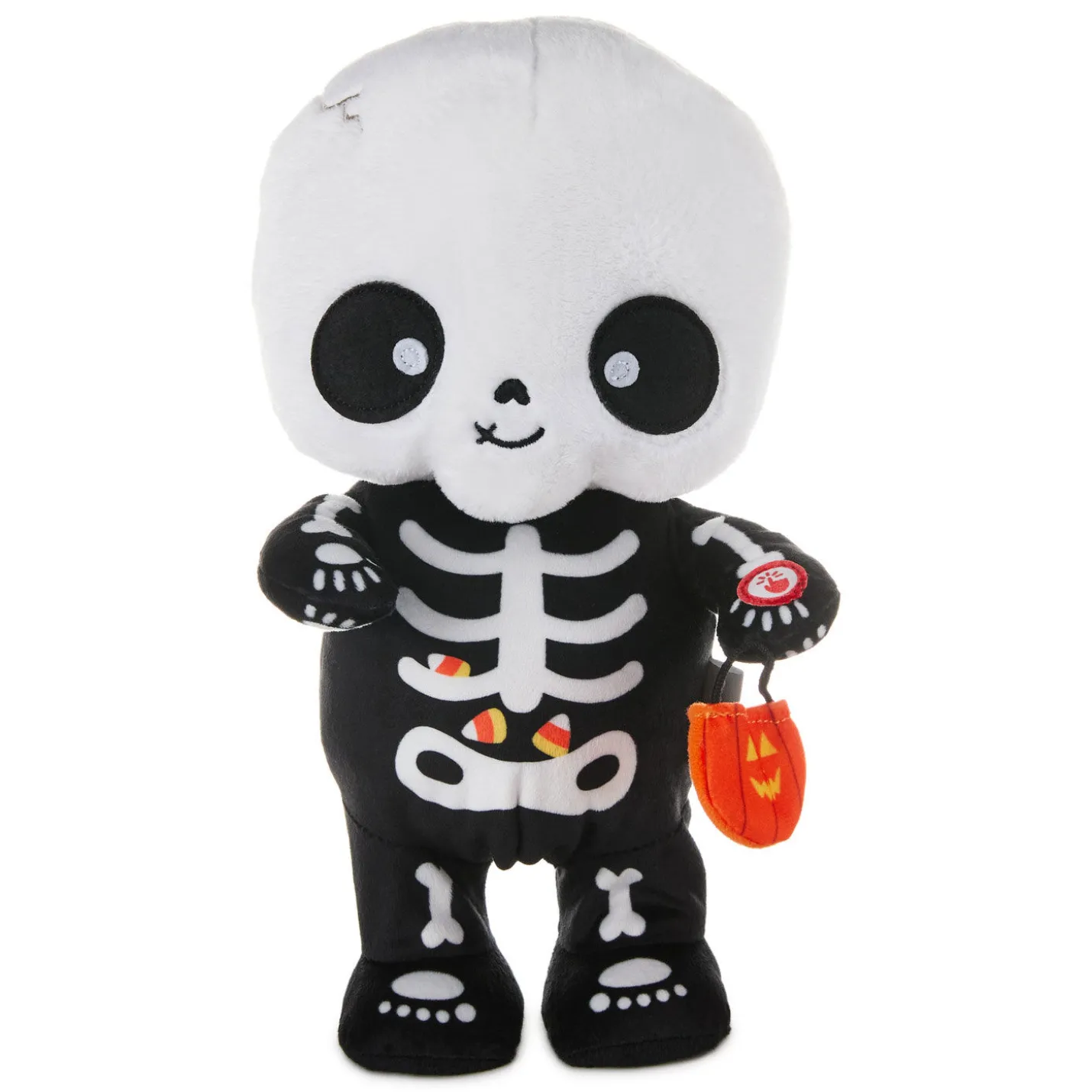 Trick-or-Treat Skeleton Plush With Sound and Motion, 10"