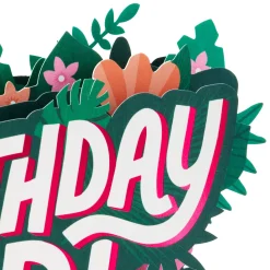 Tropical Flowers 3D Pop-Up Birthday Card for Her