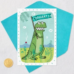 T-Rrific Dinosaur Funny Congratulations Card