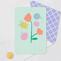 Tulips and Spring Flowers Blank Card