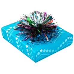 4.5" Turquoise Chevrons Gift Card Holder Box With Bow