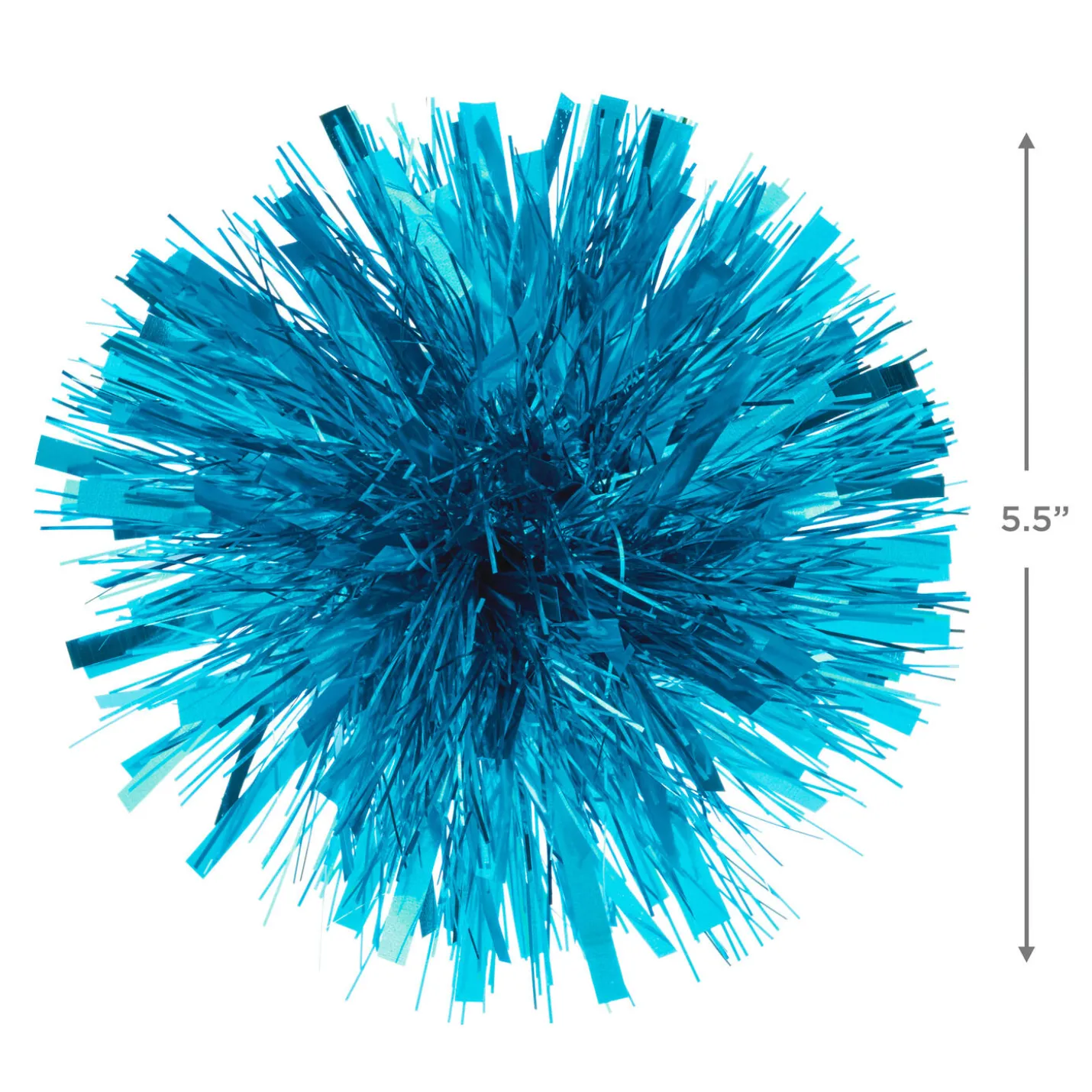 Turquoise Metallic Pom-Pom Gift Bow, 5.5"