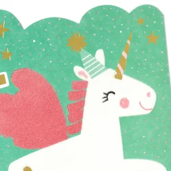 Unicorn and Rainbow First Birthday Card