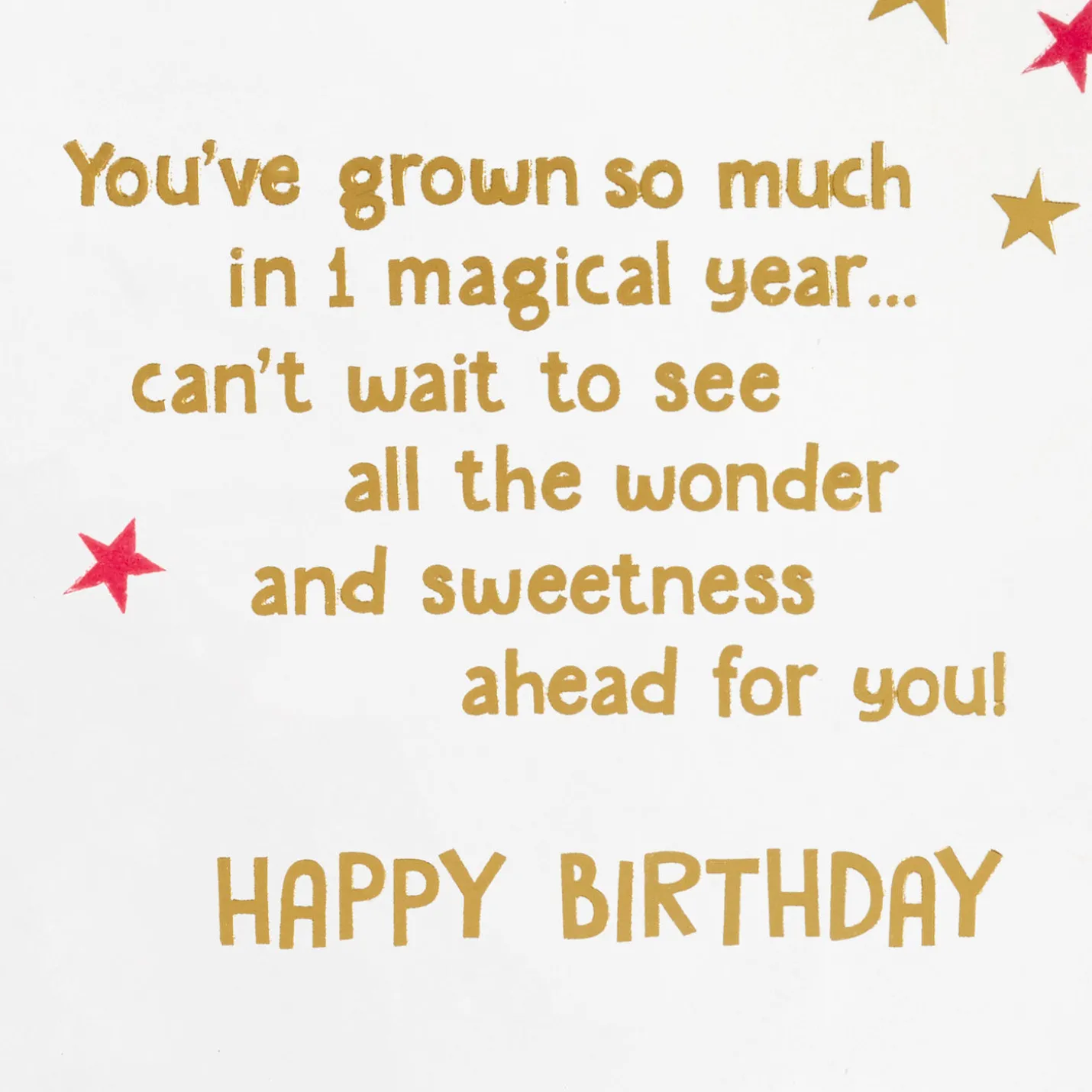 Unicorn and Rainbow First Birthday Card