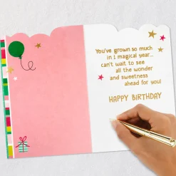 Unicorn and Rainbow First Birthday Card