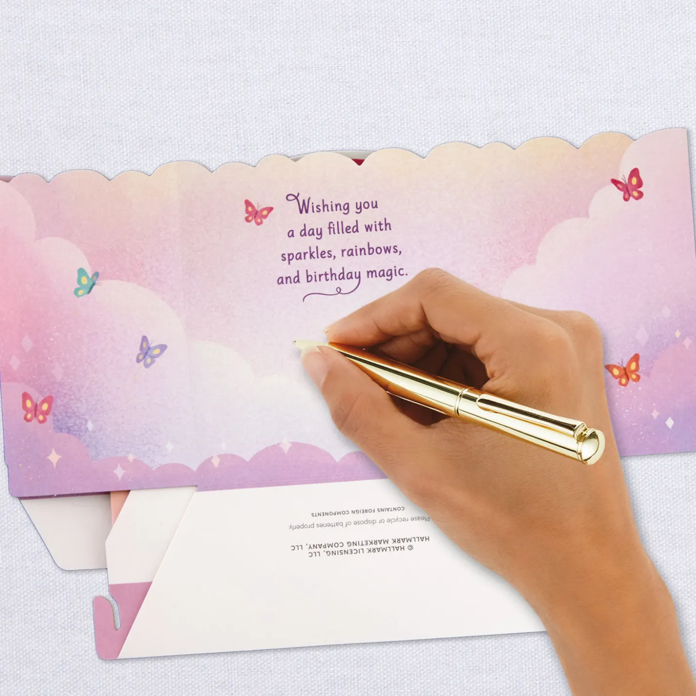 Unicorn Rainbow Musical 3D Pop-Up Birthday Card With Light