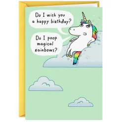 Unicorn You Magical Bastard Funny Birthday Card