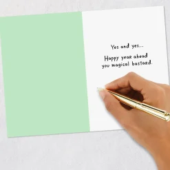 Unicorn You Magical Bastard Funny Birthday Card
