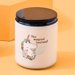 Unicorn You Magical Bastard Scented Single-Wick Jar Candle, 7 oz.