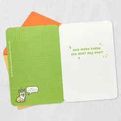 Unleash the Fun Birthday Card for Kids With Corgi Dog Backpack Clip