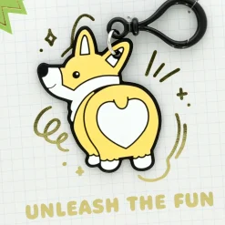 Unleash the Fun Birthday Card for Kids With Corgi Dog Backpack Clip