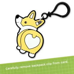 Unleash the Fun Birthday Card for Kids With Corgi Dog Backpack Clip