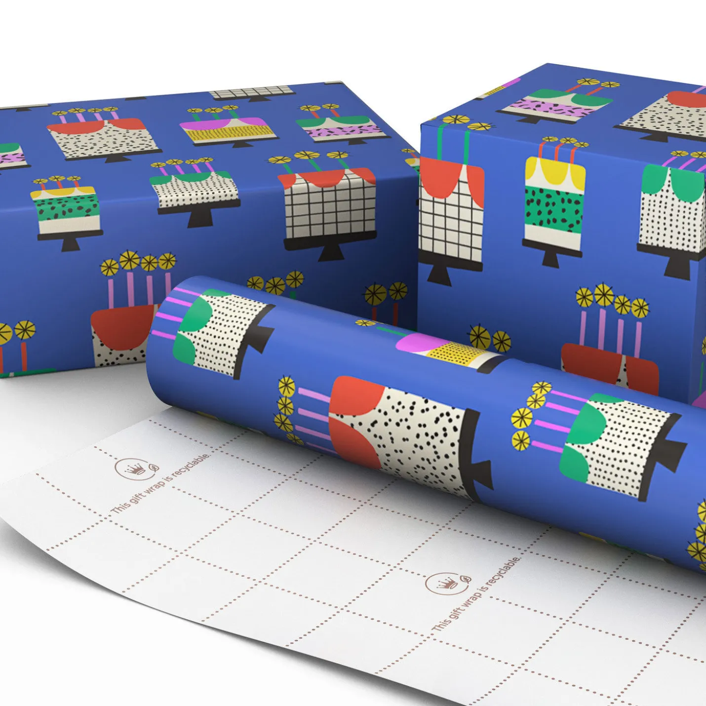 Vanilla-Scented Birthday Cakes Wrapping Paper Roll, 15 sq. ft.