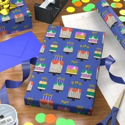 Vanilla-Scented Birthday Cakes Wrapping Paper Roll, 15 sq. ft.