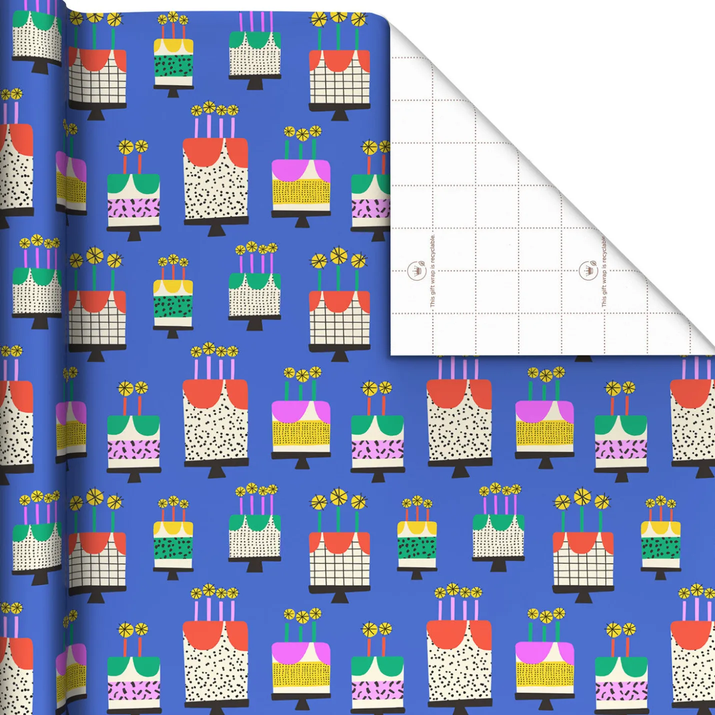 Vanilla-Scented Birthday Cakes Wrapping Paper Roll, 15 sq. ft.