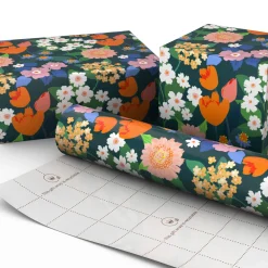 Vibrant Flowers Wrapping Paper Mini Roll, 38.8 sq. ft.