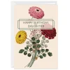 Vintage Zinnia Flowers Custom Card