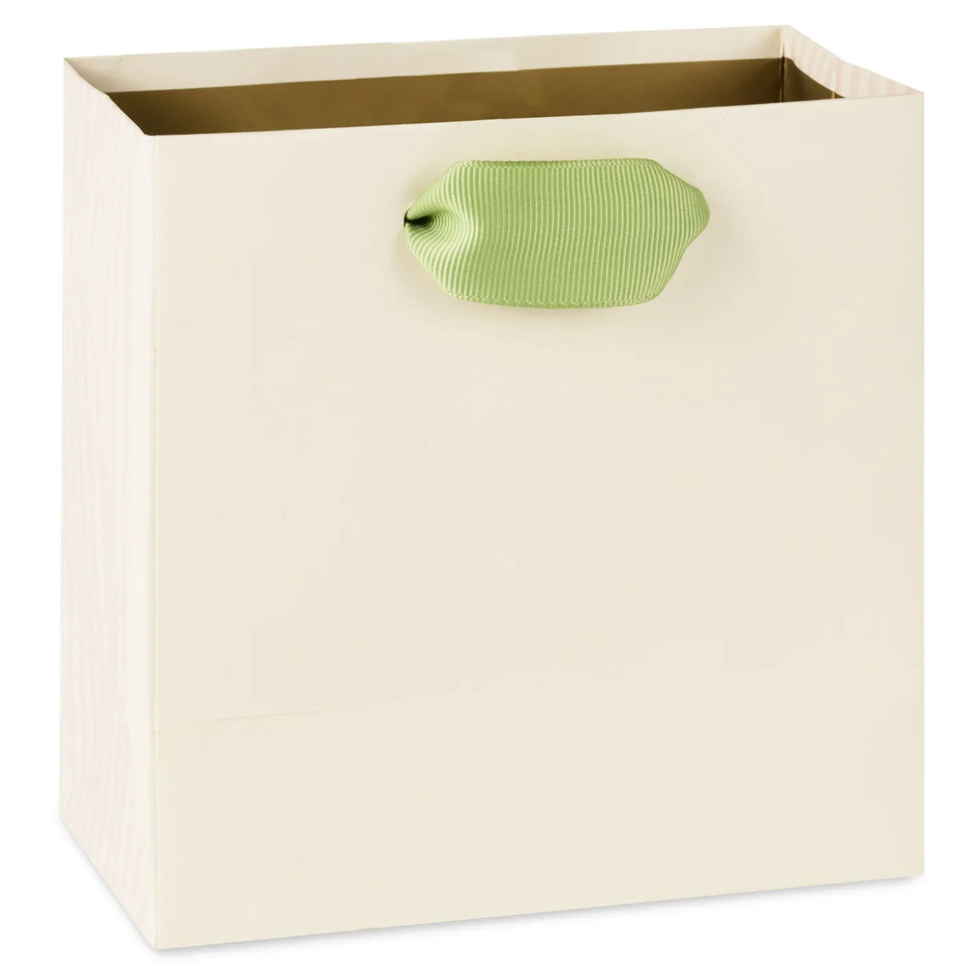 5.5" Vintage Floral Butterfly on Cream Small Square Gift Bag