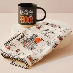 Vintage Halloween Scenes Tea Towel, 18x26