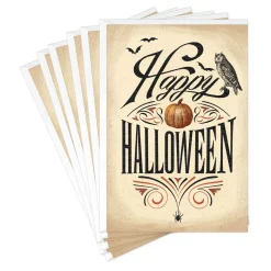Vintage Spooky Sign Halloween Cards, Pack of 6