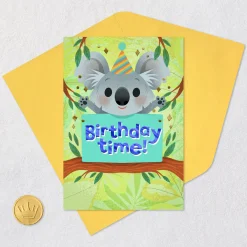 Warm Hugs Koala Birthday Card for Kid