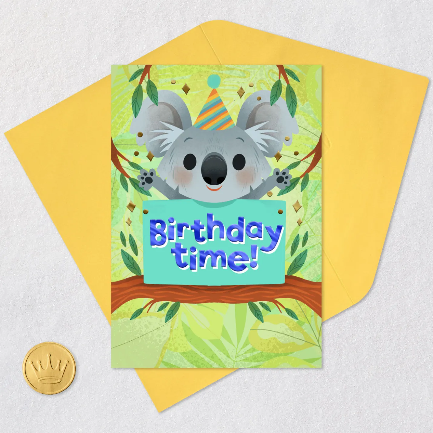 Warm Hugs Koala Birthday Card for Kid