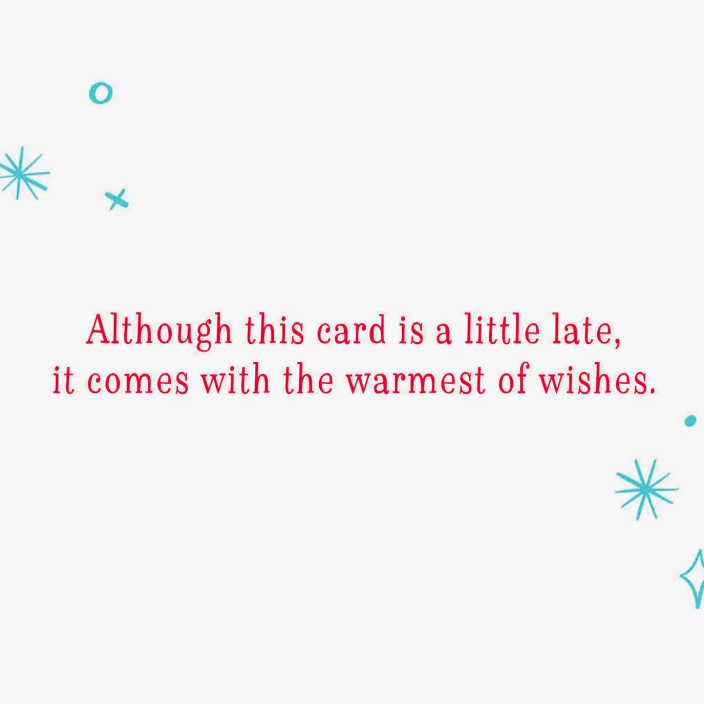 Warmest Wishes Belated Birthday Card