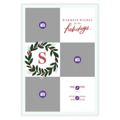 Warmest Wishes Flat Christmas Photo Card