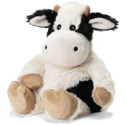 Warmies Heatable Scented Black and White Cow Stuffed Animal, 13"