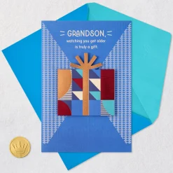 Watching You Grow Is a Gift Birthday Card for Grandson