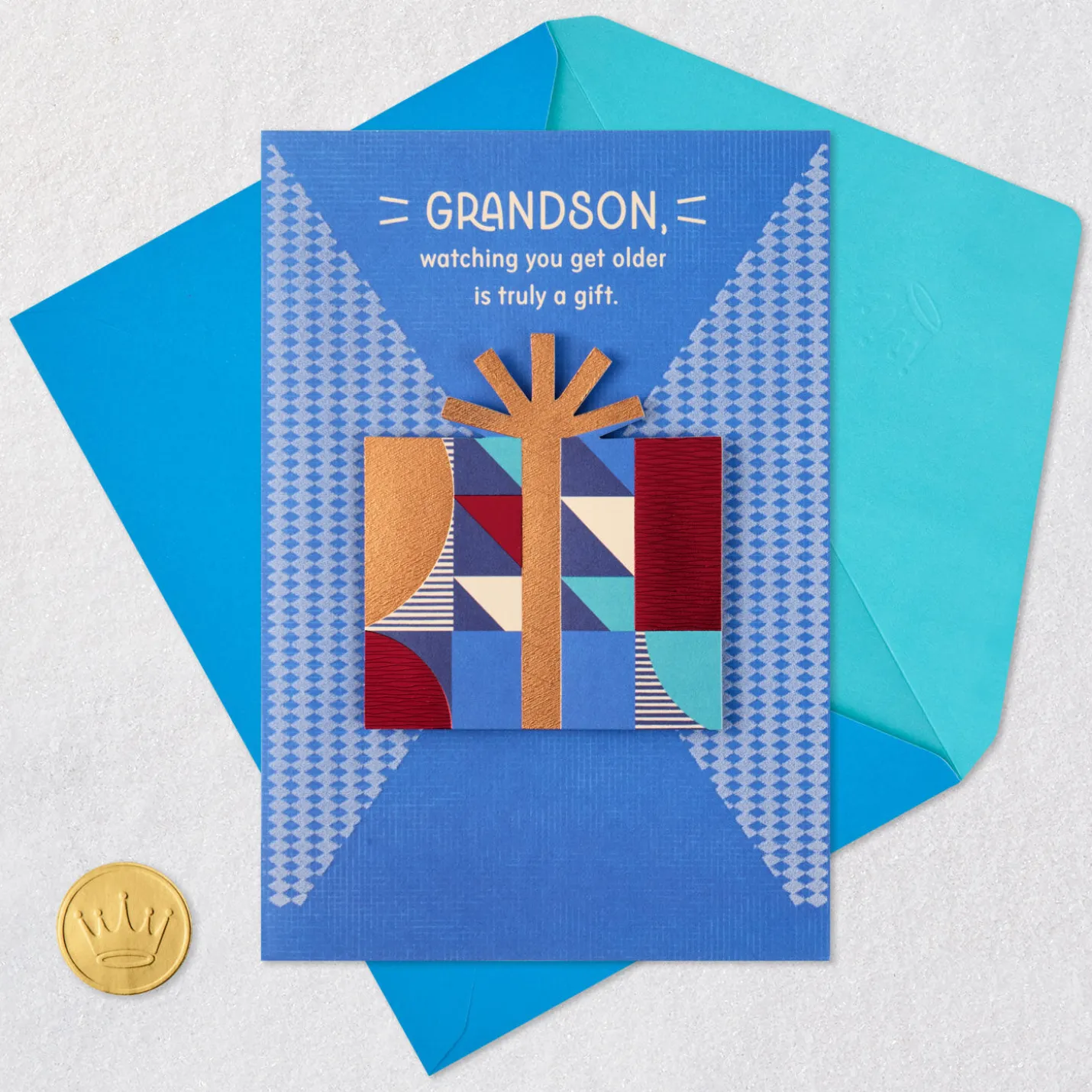 Watching You Grow Is a Gift Birthday Card for Grandson