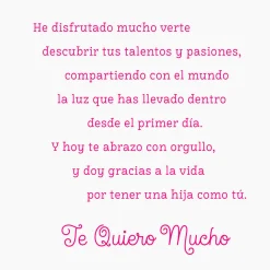 Watching You Grow Spanish-Language Birthday Card for Daughter