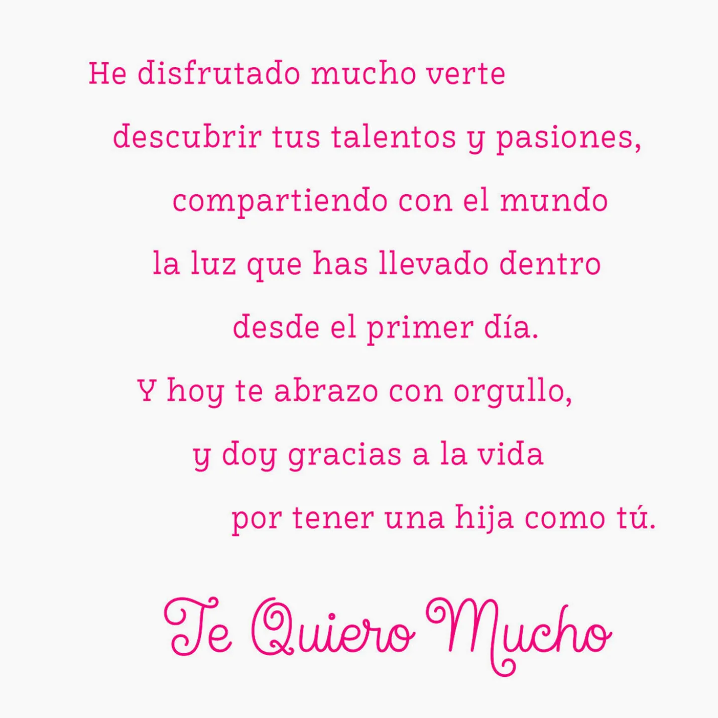 Watching You Grow Spanish-Language Birthday Card for Daughter