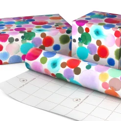 Watercolor Dots Wrapping Paper Roll, 20 sq. ft.