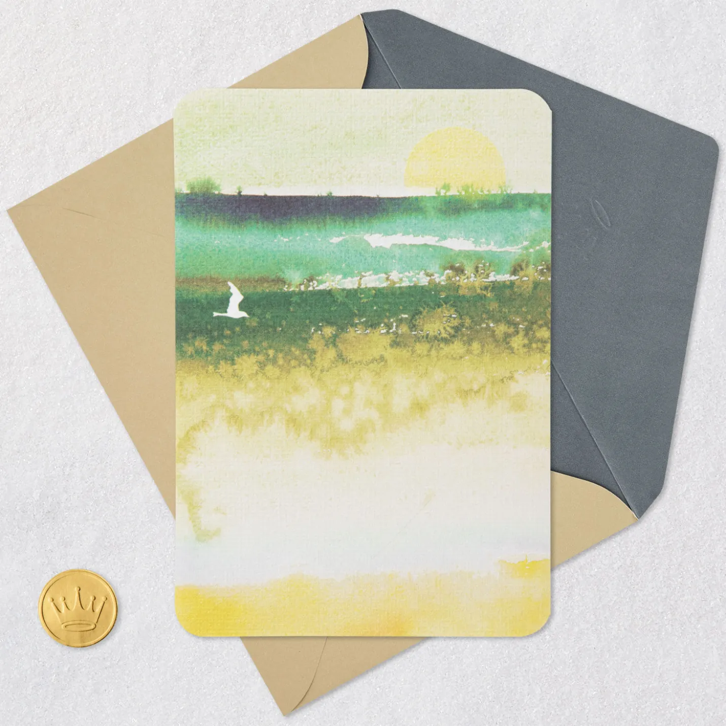 Watercolor Landscape Blank Card