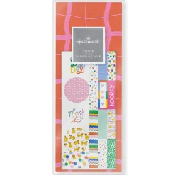 Wavy Pink Plaid on Red Tissue Paper Wrapping Kit