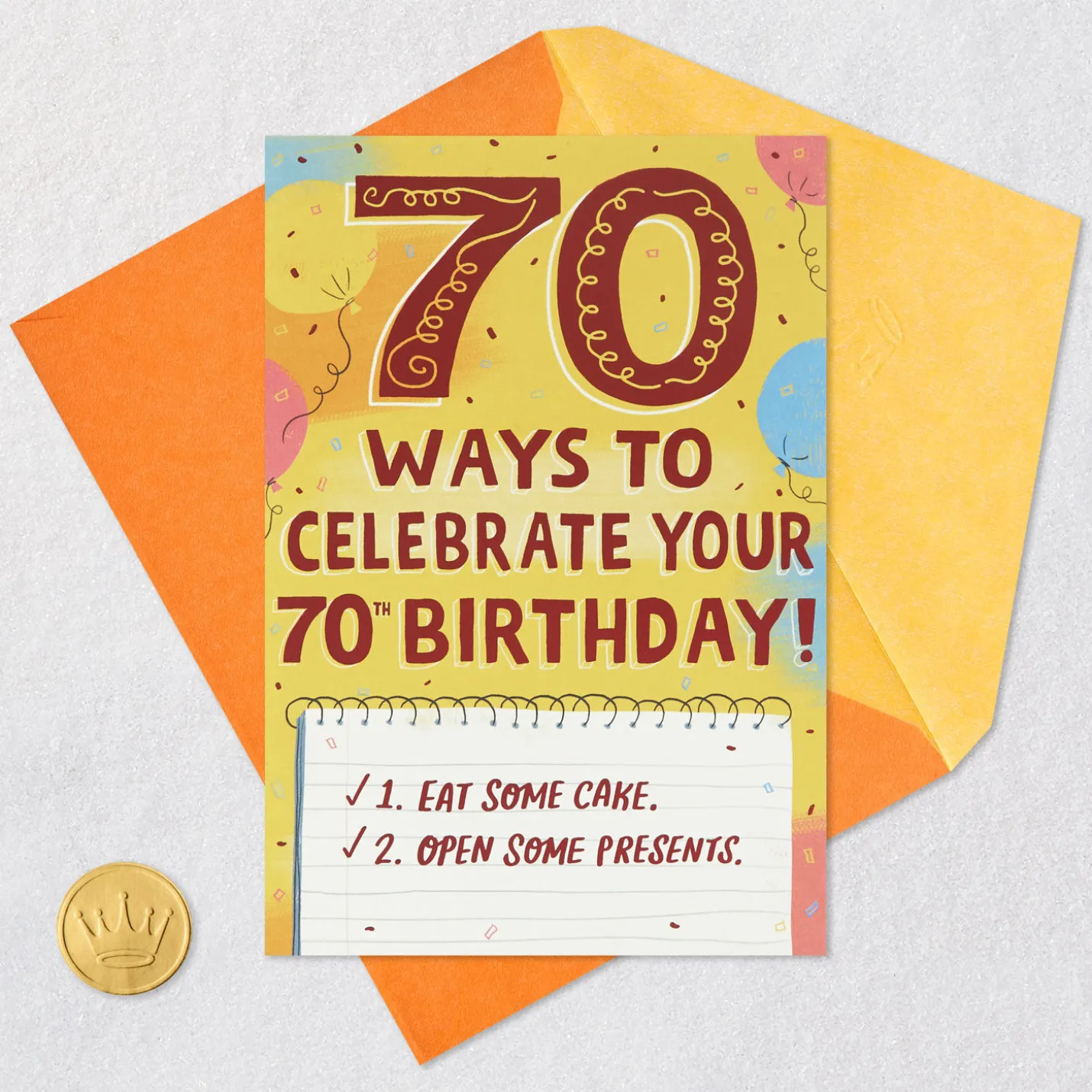 Ways to Celebrate Funny Pop-Up 70th Birthday Card