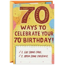 Ways to Celebrate Funny Pop-Up 70th Birthday Card