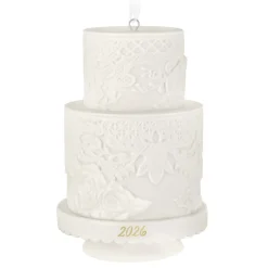 Wedding Cake 2026 Porcelain Ornament