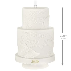 Wedding Cake 2026 Porcelain Ornament