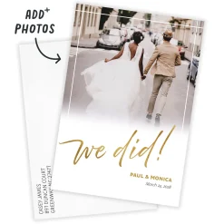 We Did Flat Wedding Announcement