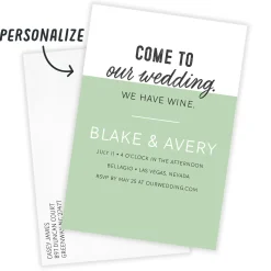 We Have Wine Flat Wedding Invitation