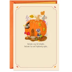 Welcome Cozy Fall Delights Halloween Card