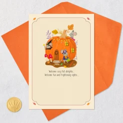 Welcome Cozy Fall Delights Halloween Card