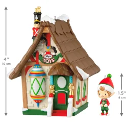 Welcome to Elfville Tony's Toys Ornaments, Set of 2