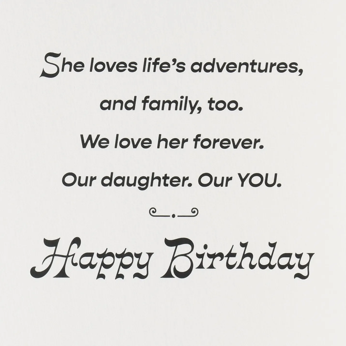 We Love You Forever Birthday Card for Daughter From Both